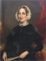 JOHN L. HARDING OIL PORTRAIT OF A LADY DATED 1849