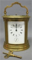 FRENCH BRASS GRAND SONNERIE CARRIAGE CLOCK