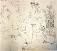 Pablo Picasso  Intaglio on Paper, Plate 231