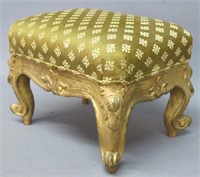 FRENCH GILT CARVED FOOTSTOOL