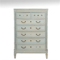 French Painted High Chest of Drawers