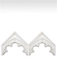 Pair Carved Marble Arches