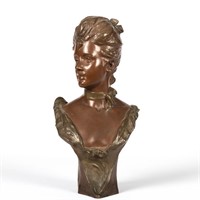 Van Der Straeten Bronze Bust of Woman - Signed