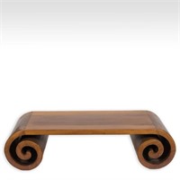 Yew Wood Modern Style Rolled Coffee Table