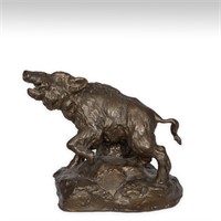 German Bronze Hog - Apparently Unsigned
