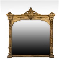 Large Victorian Ornate Gilt Mirror