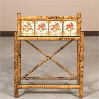 Bamboo and Tile Umbrella Stand