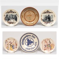 Six French and German Wall Plates