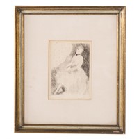 Marie Laurencin. Girl at Balcony, etching