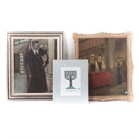 Three assorted Judaica themed artworks