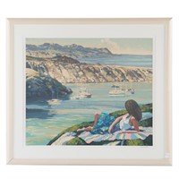 Howard Behrens. Coast of Rhodes, serigraph