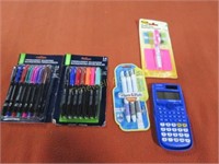 Markers, Pens & Calculator
