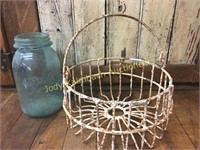 Old wire egg basket
