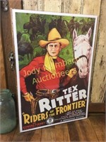 Nostalgic Tex Ritter movie poster print