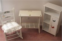 3 Piece Wooden Shabby Chic Furniture Lot