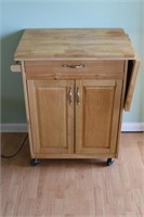 Wood Rolling Kitchen Island/Cart