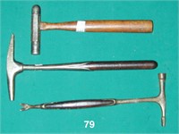 Three assorted hammers