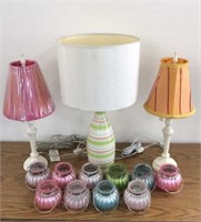 3 Decorative Lamps & 10 Decorative Tea Light