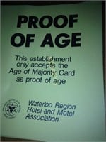 Proof of Age Postersx 10