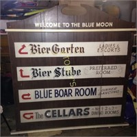 Welcome to the Blue Moon Sign - 44 x 48