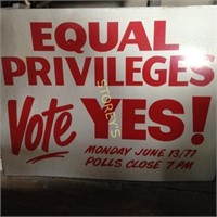 Equal Privileges Sign - 32 x 24