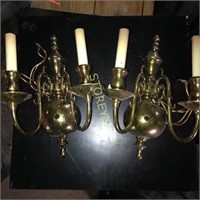 Brass Wall Light x 2