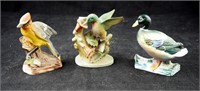 3 Inarco & Lefton Bird  Figurines 1963