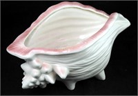 12' Open Conch Shell Ceramic Pottery Planter