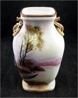 Vintage Nippon Hand Painted 9 1/2" Oriental Vase