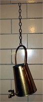 Vintage  Brass Hanging Water Pail W Spigot