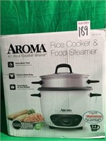 AROMA RICE COOKER FOOD STEAMER 2-6 CUPS COOKED