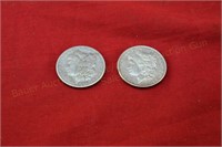 (2) Morgan Silver Dollars - 1896, 1879o