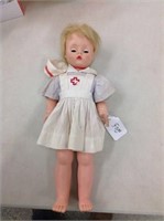 Doll with Nurse Gown - Horseman 19" Hard Plastic