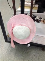 Pink & White Ladies Hat