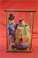 Asian Dolls in Display Case