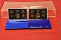 (2) United States Proof Sets - 1968, 1969