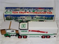 1995 Hess toy truck & helicopter
