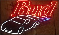 Bud Racing Neon Sign