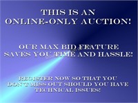 Auctioneer's Note: Online-Only Bidding!