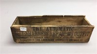 THE AUTOMATIC SHOE AND HARNESS REPAIRING WOOD BOX