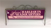 AUTHORIZED HARLEQUIN  METAL TOPPER SIGN 12''X24''