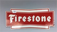 FIRESTONE METAL TOPPER SIGN 6''X13''