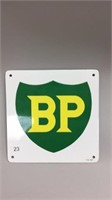 BP PORCELAIN PUMP PLATE TM-85 9''X9''