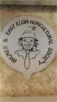 EAST ELGIN AGRICULTURE WOOD SIGN 28''