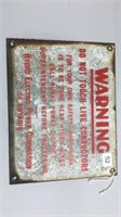 HYDRO ELECTRIC POWER METAL WARNING SIGN 8''X10''