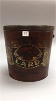 PURE LARD PAIL CAVERLY AND HORTON AYLMER 10''X11''