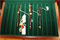 3pc Pens, Cuff Links, Pen Box
