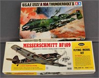 2 Complete Model Planes Balsa & Plastic