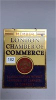 LONDONCHAMBER OF COMMERCE TIN SIGN 7"X5''