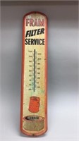 FRAM FILTER SERVICE TIN THERMOMETER 39''X9''